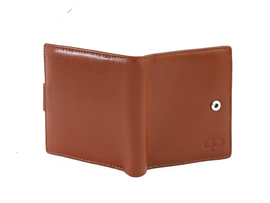 CP RFID Blocking Real Leather Mens Wallet (TAN HIDE)
